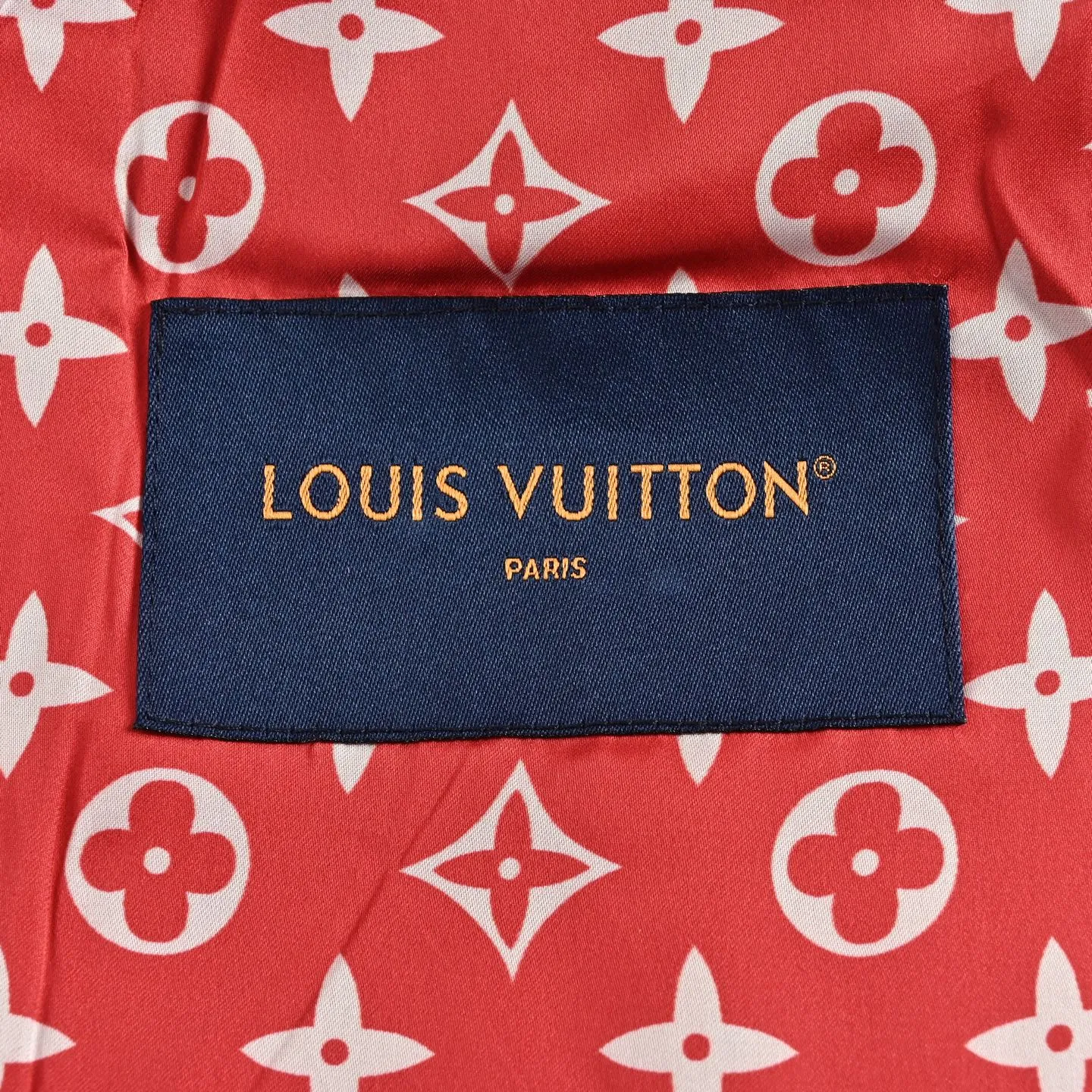 Louis Vuitton/Louis Vuitton lining presbyopia hem leather patch baseball jacket jacket
